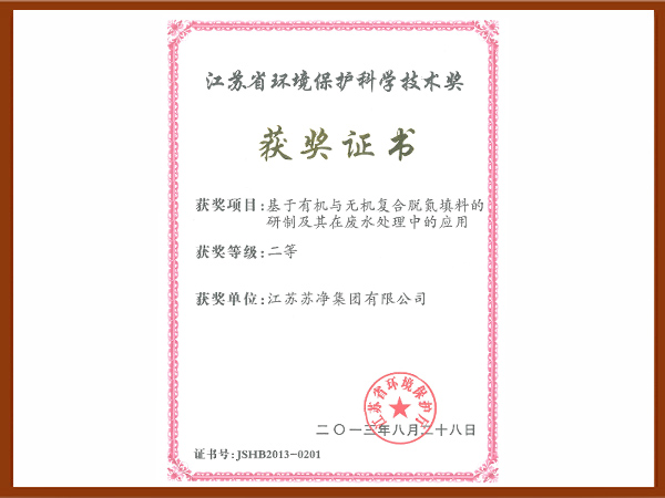 江蘇省科技進(jìn)步二等獎(jiǎng)